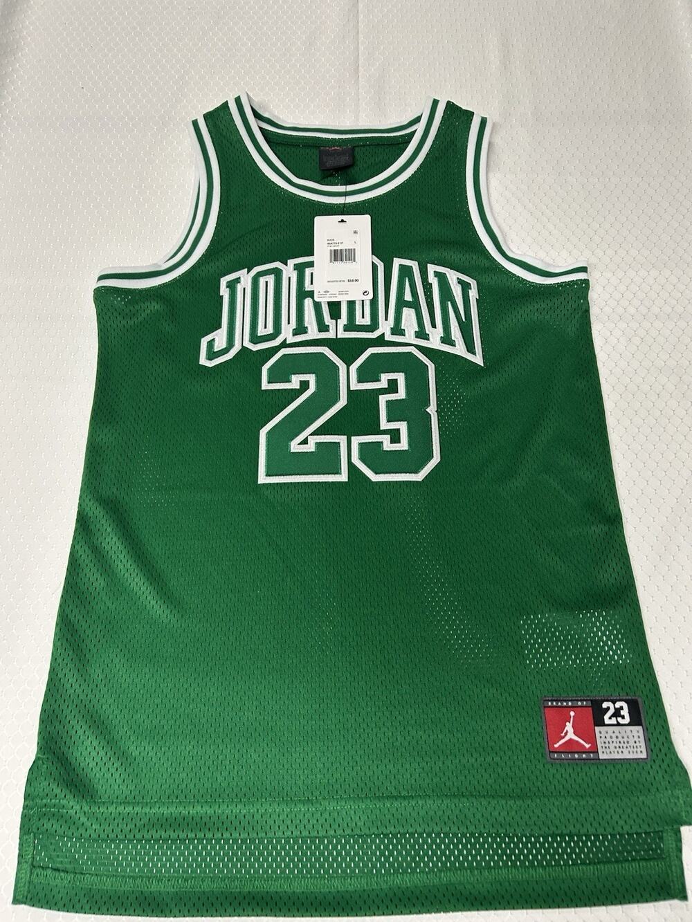 New Nike Air Jordan 23 Mesh Jersey Youth Size Large Lucky Green NWT